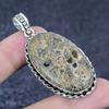 Turritella Fossil Gemstone 925 Sterling Silver Jewelry Pendant 2.25" g9V23