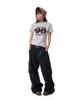 AAKAM 98 Knee Pin-Tuck Contrast Cargo Pants (Black)