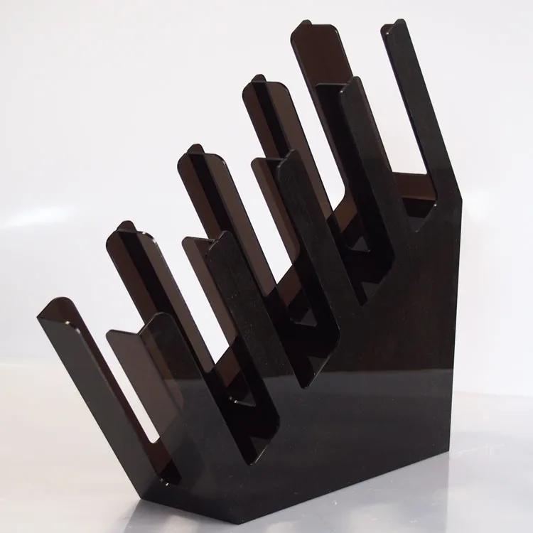 

Бамбуковый основной цвет черный/коричневый акриловый держатель для стакана с четырьмя сетками наклонный одноразовый держатель для стакана держатель для бумажных стаканов