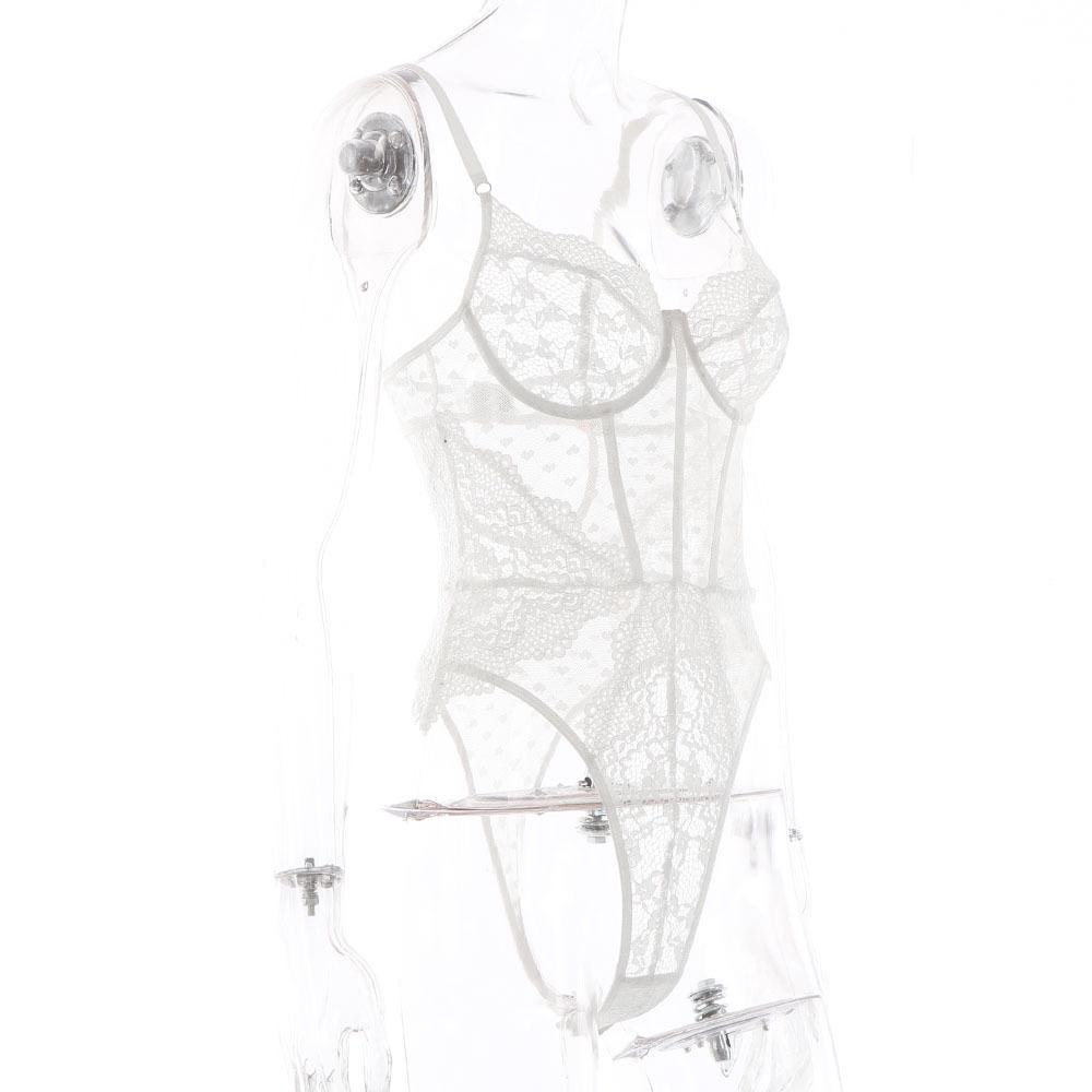 March 2023 Sexy Transparent Cutout Sling Bodysuit Lingerie Set