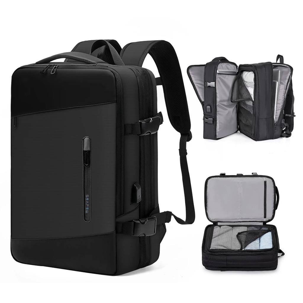 Men's Travel Backpack, Expandable Waterproof Business Backpack, Women School Backpack Students Large School Bag Luggage