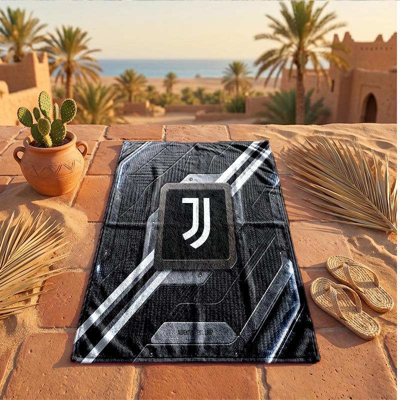 Asciugamano da Spiaggia in Microfibra con Stampa Juventus FC Asciugatura Rapida Assorbente Grande Asciugamano per Spiaggia Nuoto Viaggio