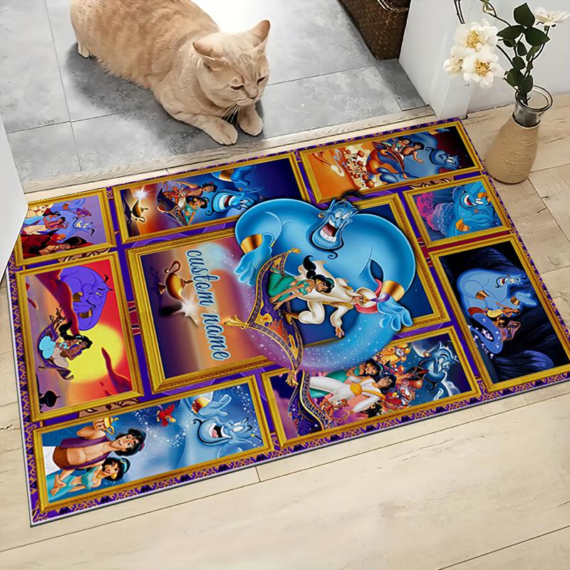 Custom Name "Aladdin's Magical Adventure" Carpet Rug Customizable Soft Washable Anti-Slip Home Living Room Sofa Mats Personalized Rug. 0909187