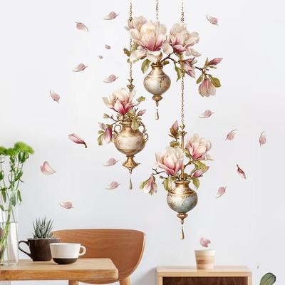 Vintage Blumen Schlafzimmer Wohnzimmer Eingangsbereich Zuhause Hintergrund Dekoration Wandaufkleber