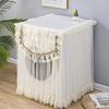 1PC Dust Cover Transparent Protection Towel Breathable Polyester Lace Tulle Washing Machine Cover Universal