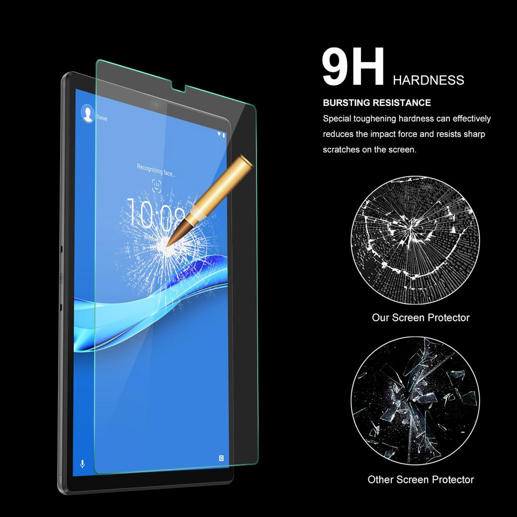 HAT PRINCE Full Coverage 0.33mm 9H 2.5D Tempered Glass Full Glue Screen Protector for Lenovo Tab M10 Plus TB-X606F/Tab K10 Tablet LCD Film