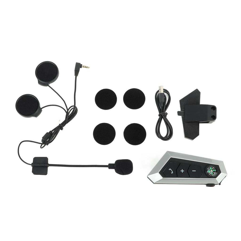 Motorcycle Bluetooth Headsets IPX6 Waterproof Rechargeable Noise Reduction Motorbike Bluetooth Helmet Intercom Headset