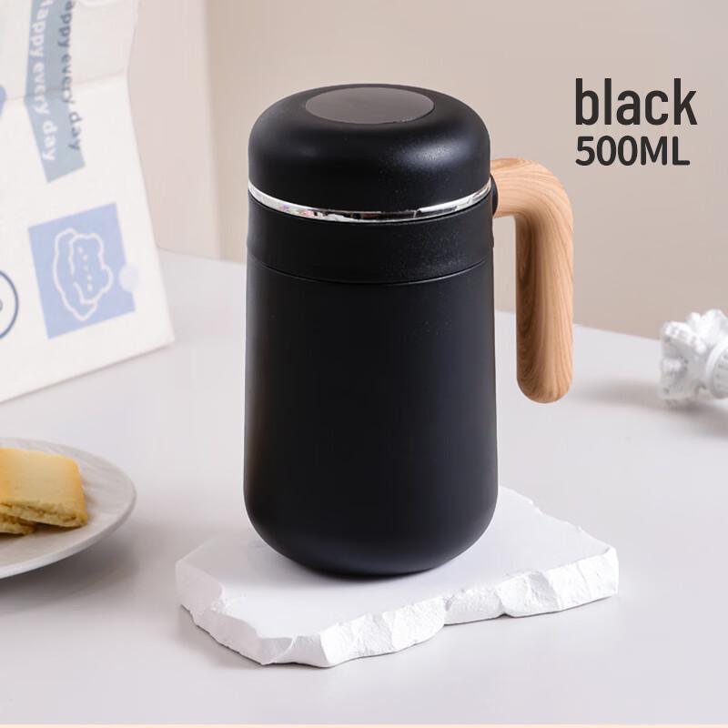 Li Shen 316 Stainless Steel Wood Grain Handle Thermos Cup
