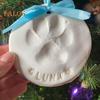 2 Pcs Dog/Cat Paw Print Kit DIY Pet Paw Print Hanging Ornament with Customization Tools And Display Stand Clay Pawprint Keepsake Kit