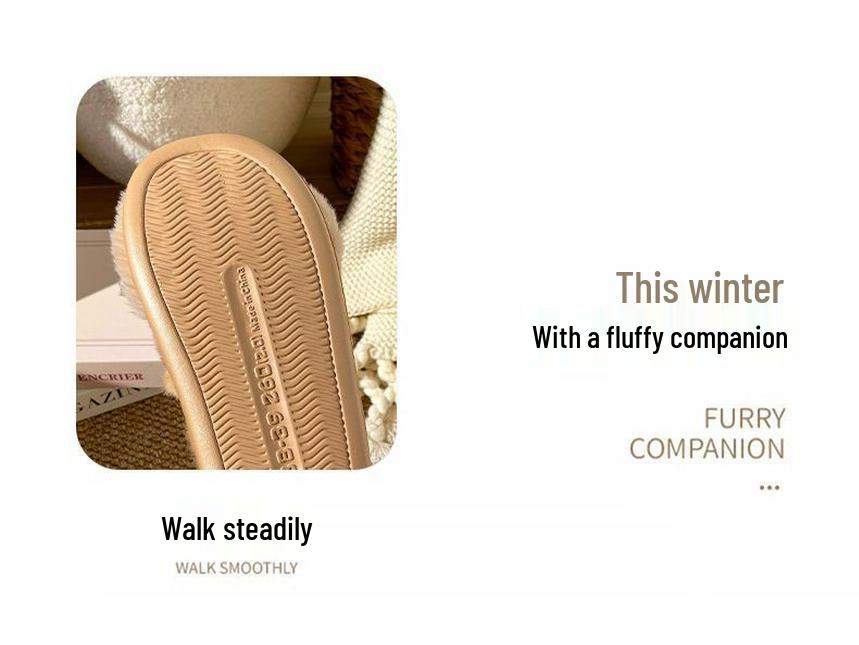 Women's Warm Furry Schnauzer Puppy Slippers - Cute Cartoon Cotton Indoor Footwear for Autumn & Winter