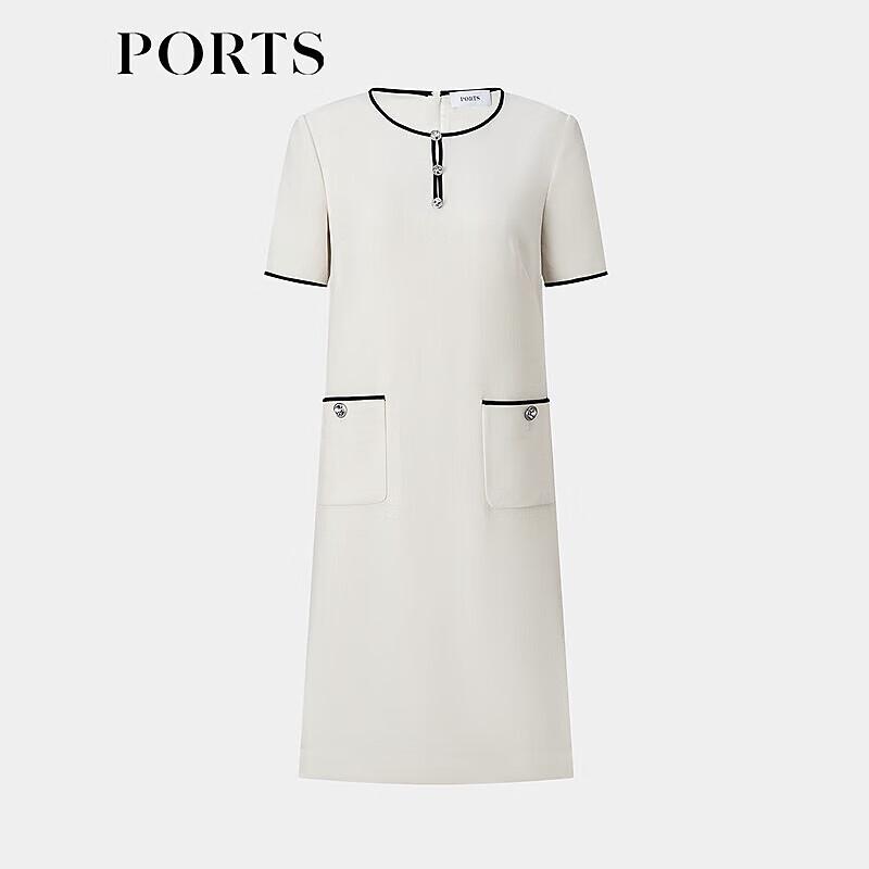 PORTS Women's 2025 Spring/Summer Contrast Trim Dress