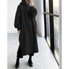 Felpe lunghe con cappuccio foderate in pile da donna Autunno Inverno Moda Casual Solido Ampio Manica Lunga Felpe Y2K Femminili