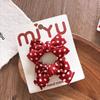 1Pair New Year Cute Red Bow Hairpins Children Girls Hair Clips Pin Barrettes Accessories Hairclip Headwear Headdress Ornament