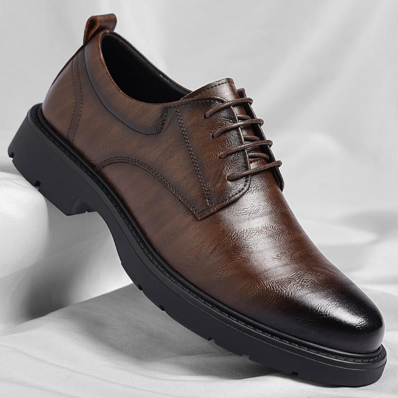 British style casual commuter shoes wedding groom shoes dress leather shoes men's four seasons 2025