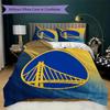 Golden State Warriors Pattern Bedding Uilt Set Uilt Cover Pillowcase Home Decoration Birthday Gift (1 * Duvet Cover + 2 * Pillowcase Without Core)