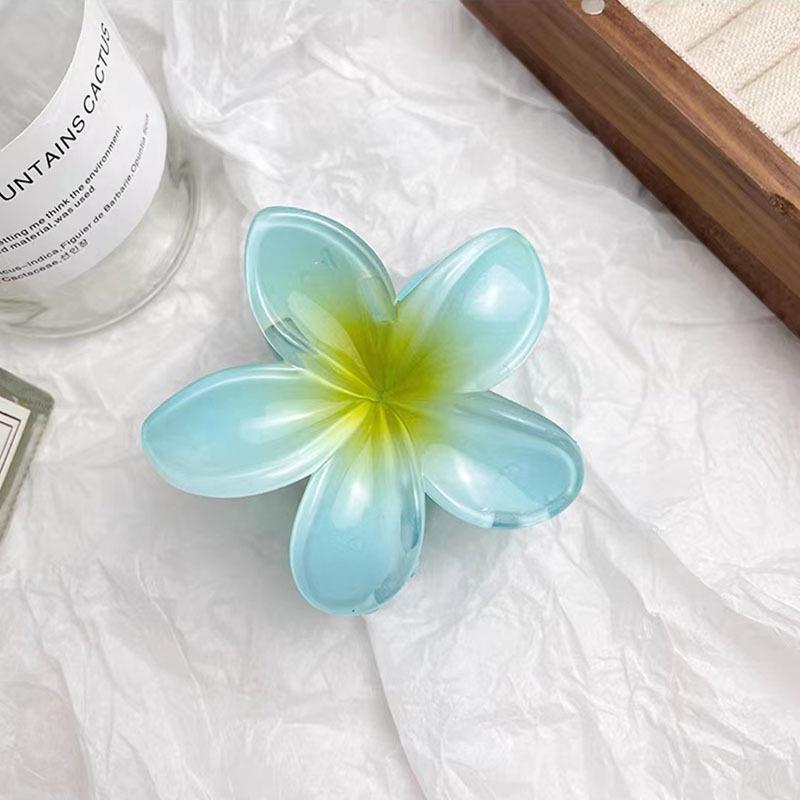 2023 Women s Plumeria Shark Claw Clip - Summer Updo Flower Hair Clip