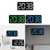 Wall Clock Customizable Digital Clock Date/Temperature Display Bedroom Alarm