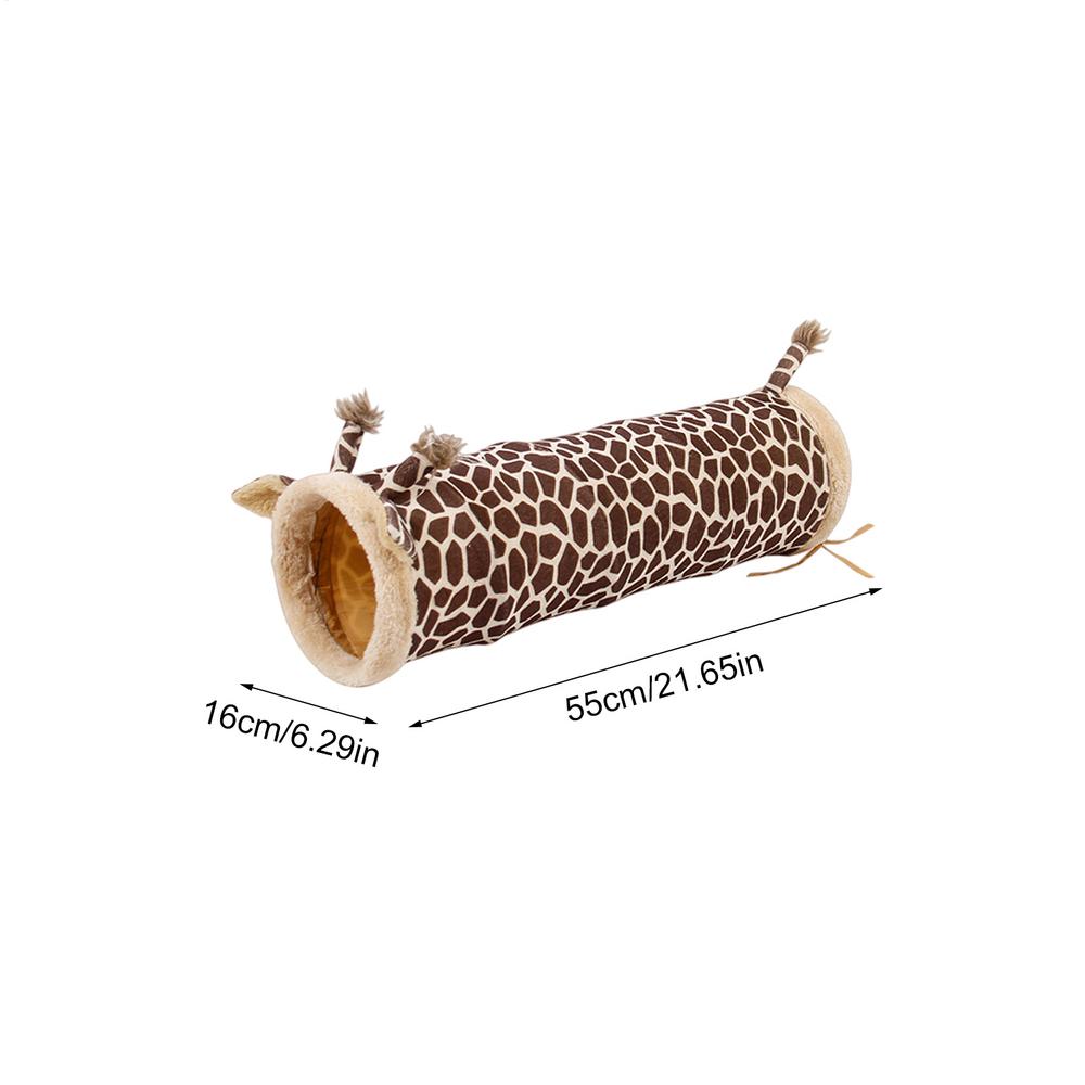 Hamster Tunnels And Tubes Foldable Sleeping Playground Toys Giraffe Design Warm Ferret Tube For Dwarf Bunny Hamster Hedgehog