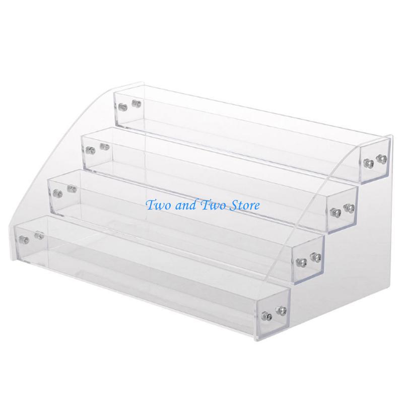 HX6F Polish Display Stand Clear Acrylic Shop Display Shelf Multi-layer Trapezoidal Cosmetic Lipstick Storage Rack Style3 чистый