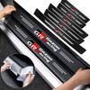 1/4/5Pcs Car Door Sill Scuff Plate Decor Carbon Fiber Stickers For Gazoo Racing Avanza Alphard Scion Vellfire Hilux Aygo