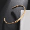 Stainless Steel Ayatul Kursi Cuff Bracelet Islamic Muslim Arabic Scripture Open Bracelet for Women Eid Jewelry Gifts