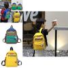 Large Capacity Stylish Plain Color Kindergarten Backpack Unisex Design