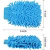 BBTO 5 Pieces Car Wash Mitts Chenille Microfiber Wash Mitts Double Sided Scratch-Free