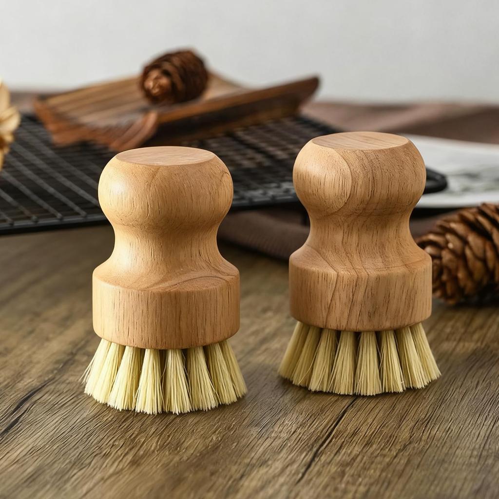 1PC Kitchen Cleaning Brush Wooden Dish Brush with Natural Sisal and Coconut Durable Portable Eco Friendly Zero Waste