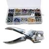 700x 12 Colors Eyelet Pliers Set with Installation Tool Inner Diameter 5mm Metal Eyelets Grommet Tool Set for Clothing