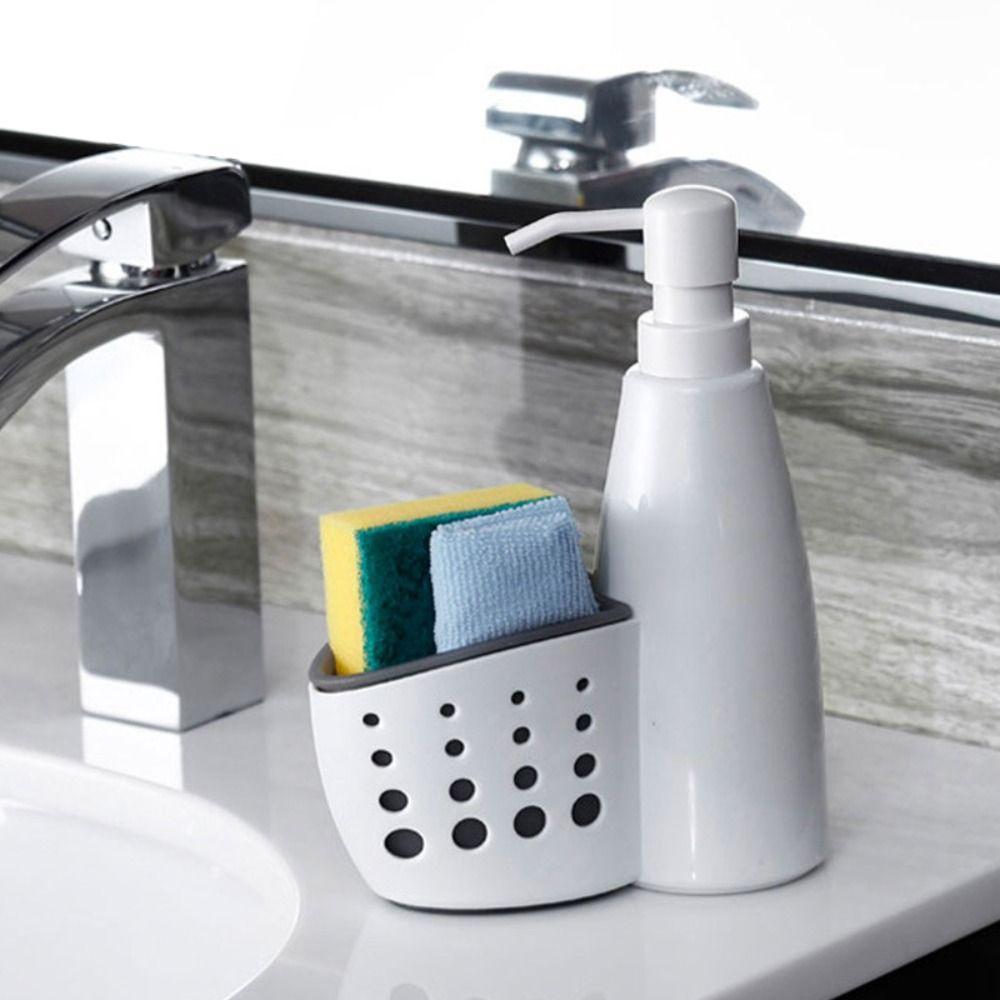 400ml Liquid Dispenser Anti-slip Sponge Holder Convenient Detergent Storage Box  Washbasin