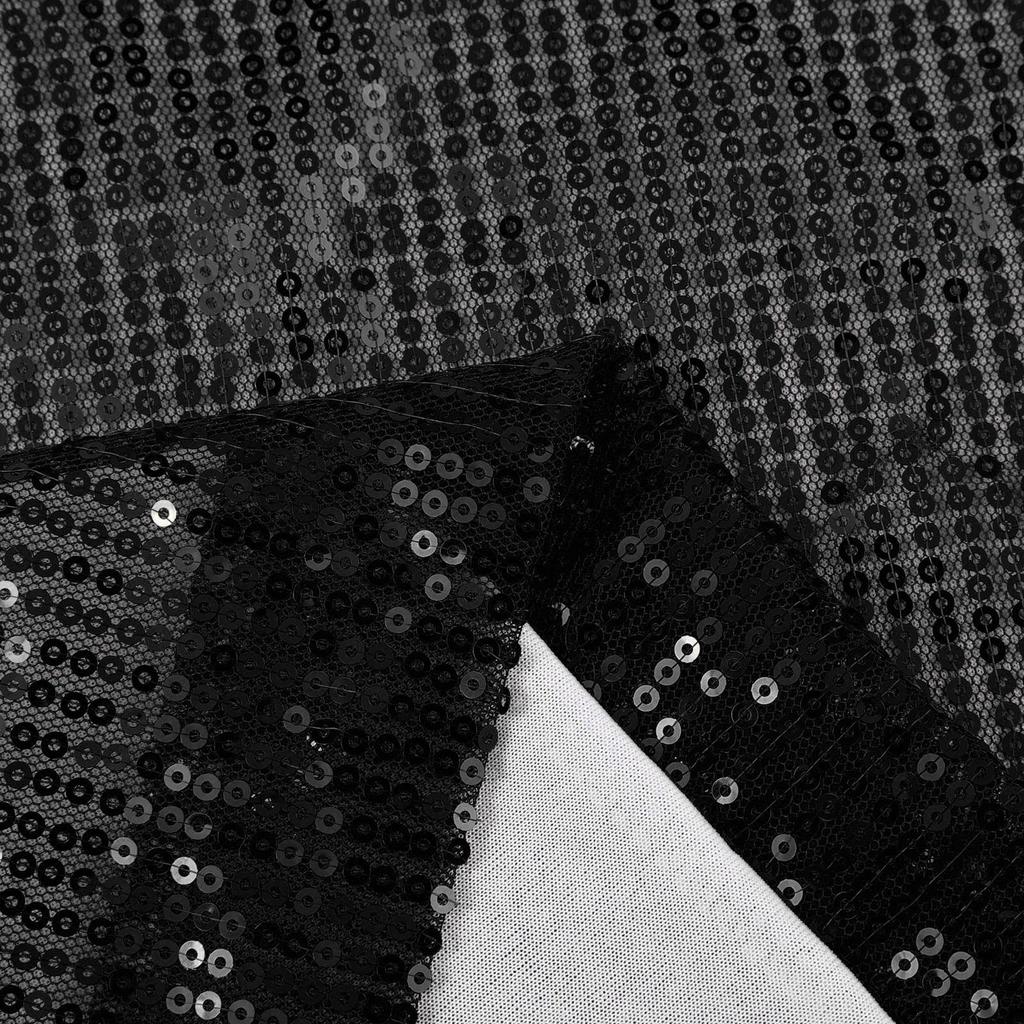 Women's Solid Color Sequined Round Neck Loose Casual Short Sleeve T-Shirt Top