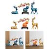 3x Gourd Deer Statues Set Decorative Figurines Collectible Prosperity Sculptures Desktop Ornaments for Living Room Entrance