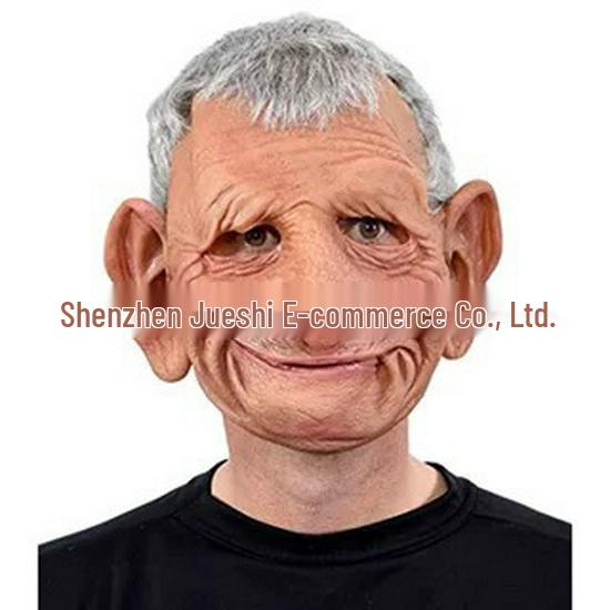 Realistic Latex Halloween Mask: Young Man with Wig