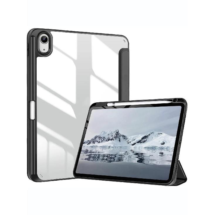 Flip Tablet Cover For iPad 10 2022 10th 10.9''/11 2025 11th (A16) 11'' Acylic Back Case With Pencil Holder Auto Wake Up /Sleep