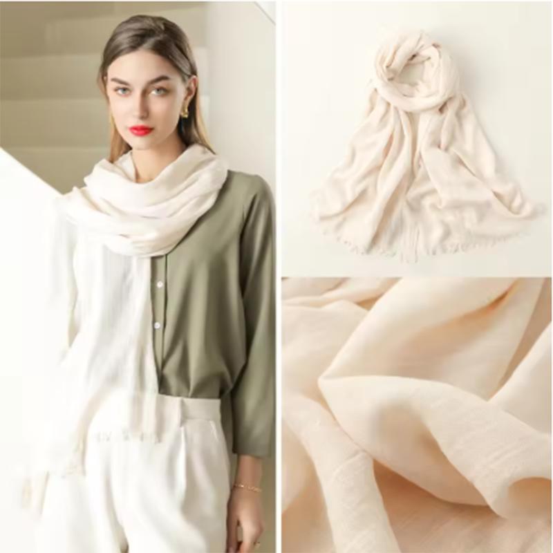 Big Size Linen Cotton Scarf Hijab Soft Shawls For Women Muslim Hijab Headwrap Solid Color Wraps Ladies Headband 190*100Cm