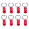 100Pcs Ring Terminal AWG12‑10 Insulated Crimp Wire Connector Set Kit for Equipment