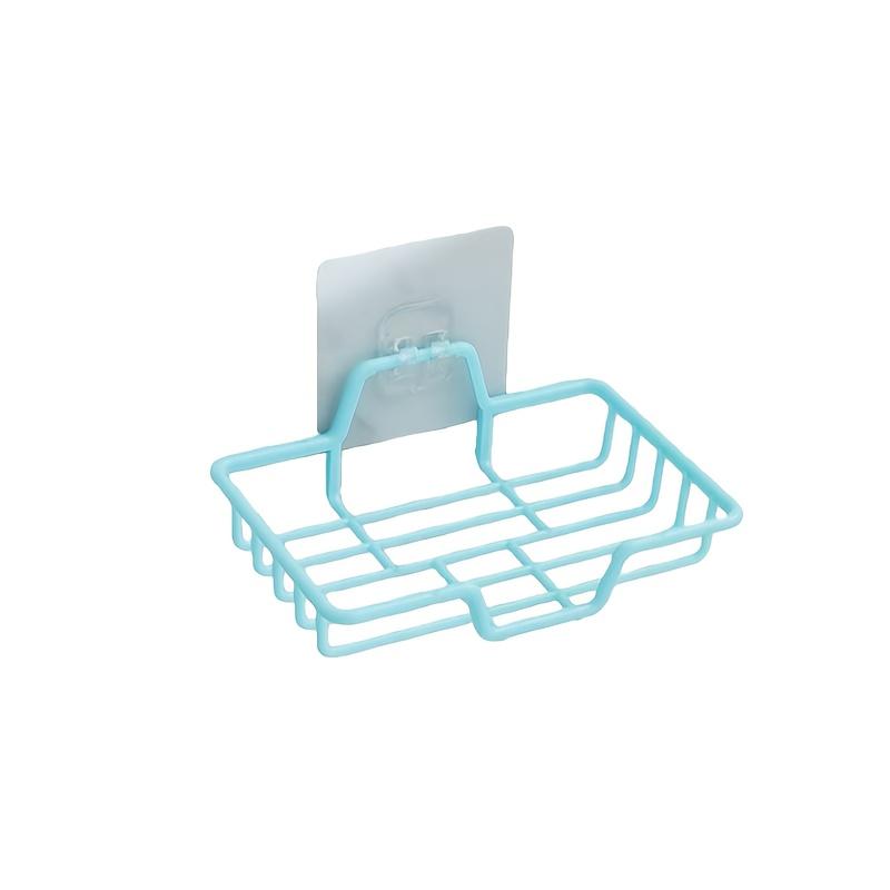 1PC Soap Box No Punching Wall-mounted Drain Strong Paste Bathroom Toilet Toilet Soap Holder Suction Cup Soap Box синий