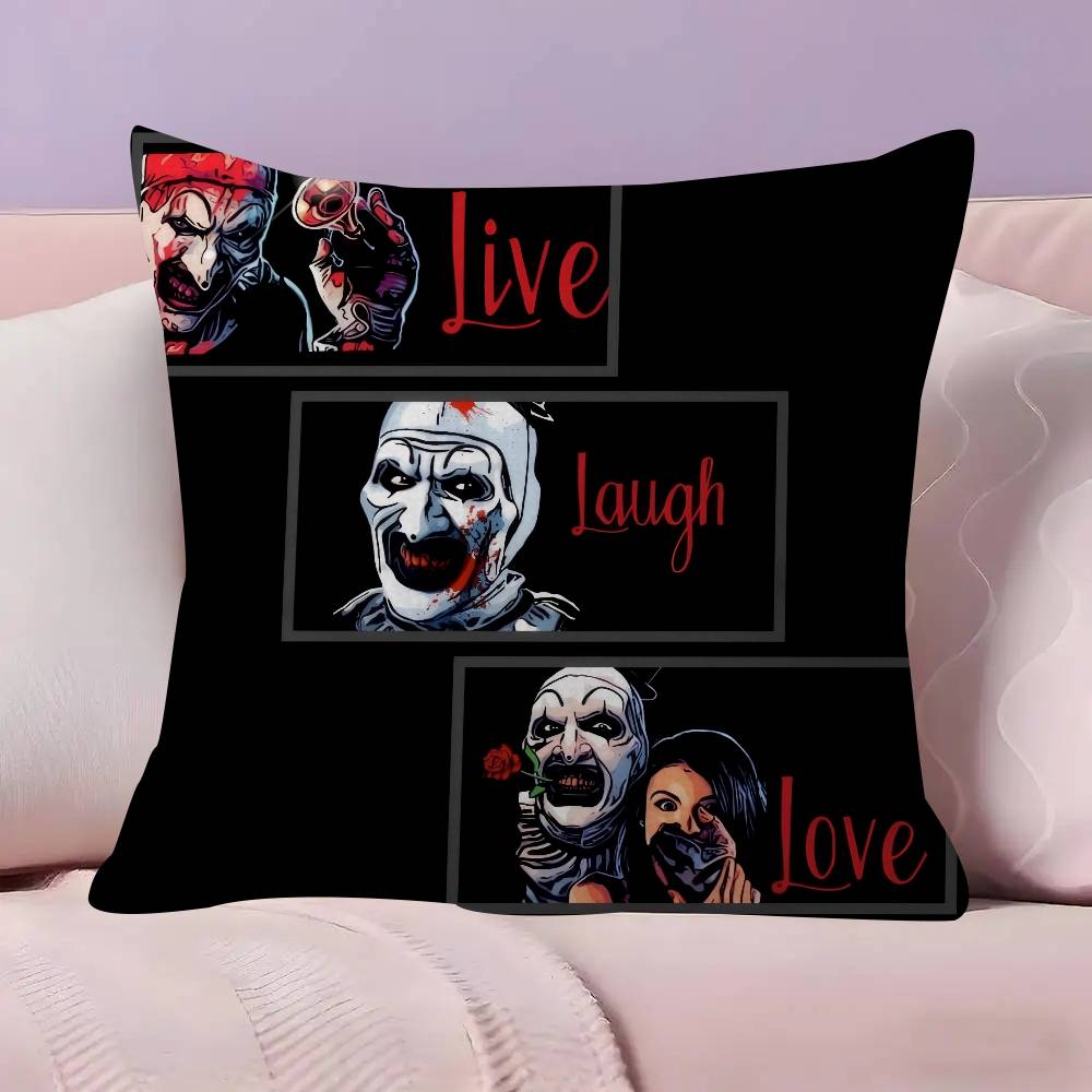 Halloween Horror Terrifier Film Kissen Anime Kissen Sofa Bett Kopfkissenbezug Kissenbezug 45x45 cm Mode