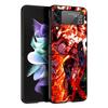 Bakugou Katsuki MHA My Hero Coque de téléphone noire Pour Samsung ZFlip7 ZFlip6 ZFlip5 ZFlip4 ZFlip3 5G Rigide Protectrice Galaxy Z Flip 3 4