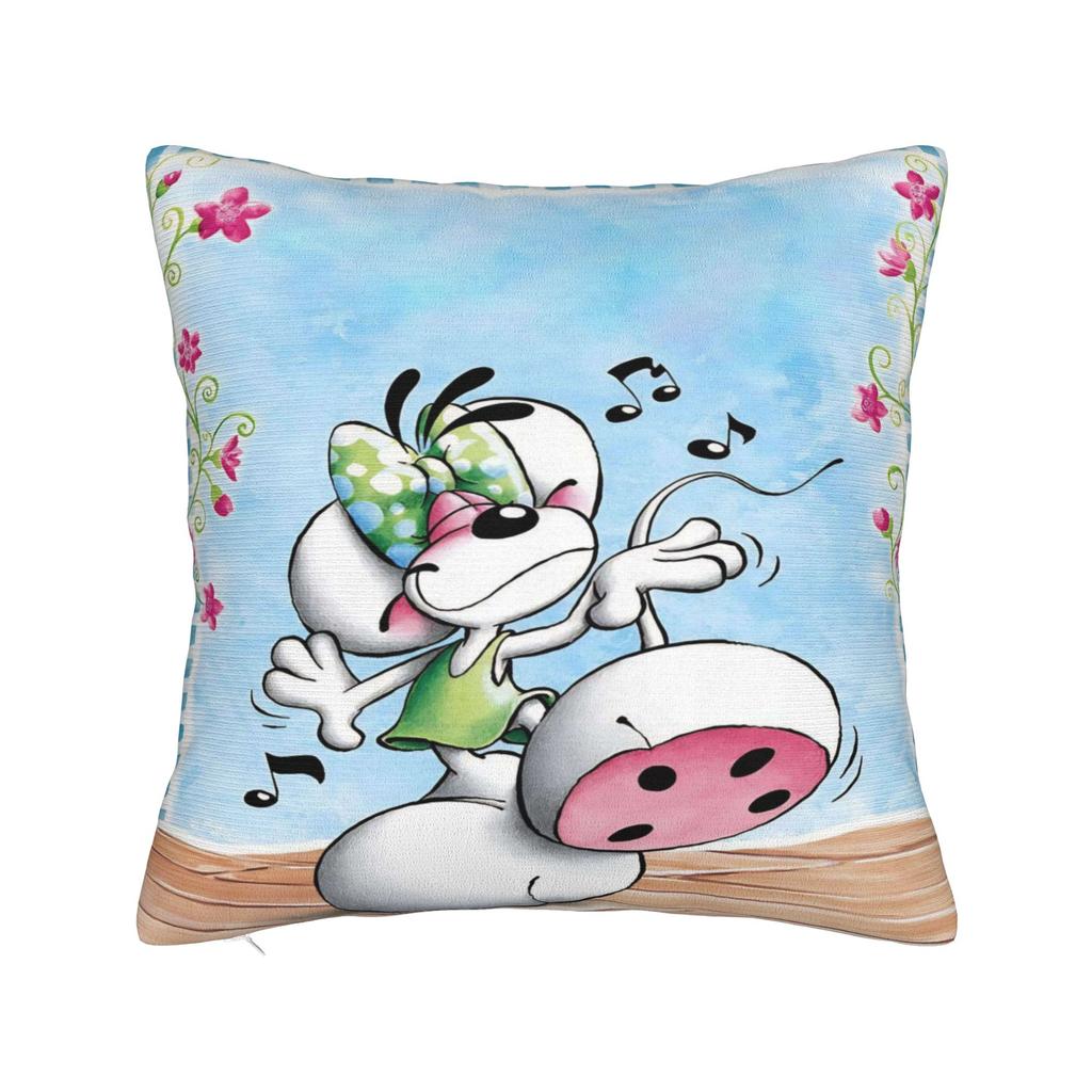 Cartoon D-Diddl Pillowcases  Vintage Pillow Case For Living Room Chair Soft Pillow Cover