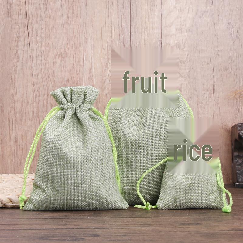 Ready Stock Linen Drawstring Bag for Jewelry and Gift Packaging