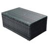 4 piece Garden Lounge Set with Cushions Poly Rattan Black