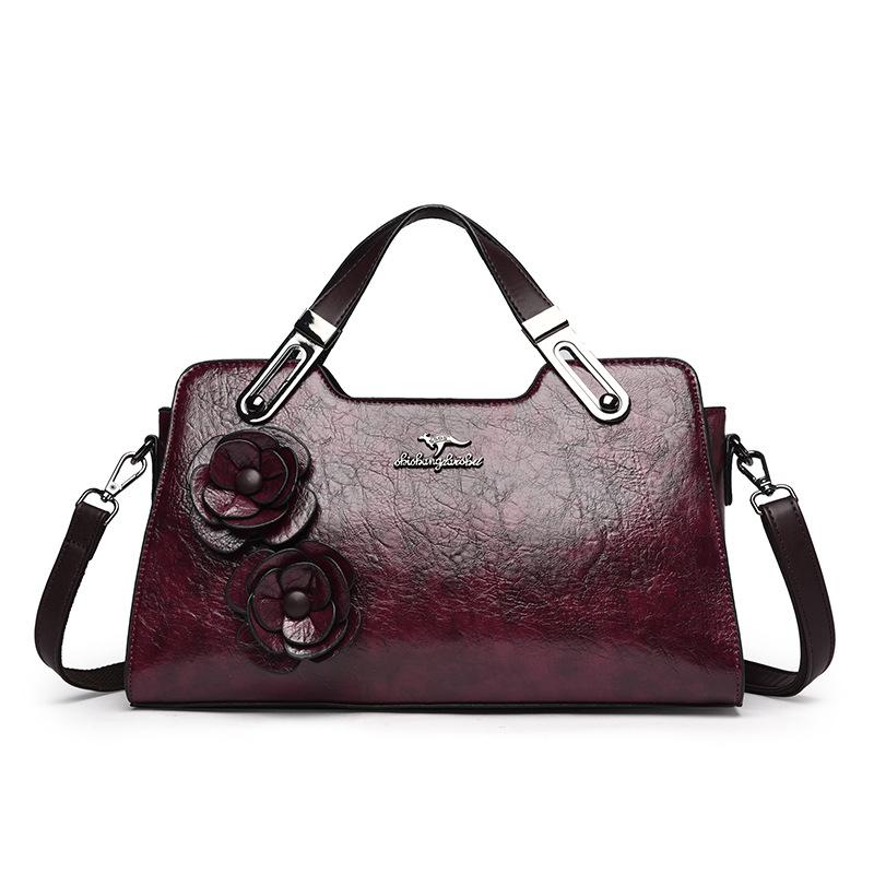 

Велика сумка, Модна мама, М яка шкіряна сумка на одне плече, Сумка-кросбоді коричневий/жовтий