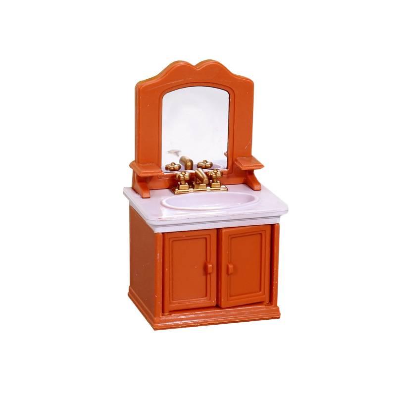Mini Dollhouse Bathroom Set: Bathtub, Pool, Sink, and Furniture Toys