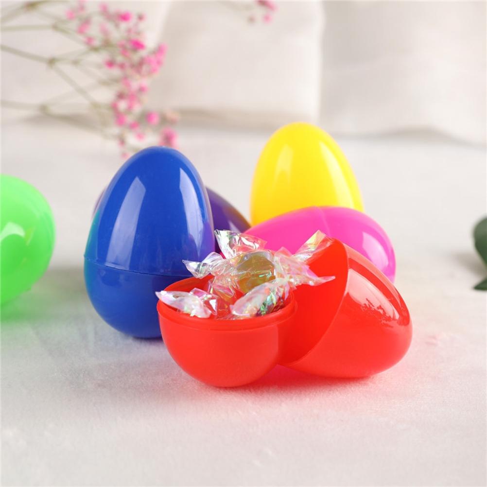 12PCS Colorful Easter Eggs Fillable Easter Eggs Crafts Basket Stuffers for Easter Party Games
