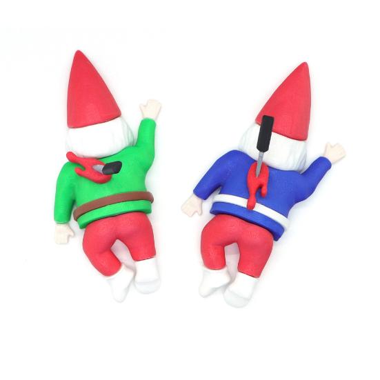 Pranks Christmas Gnome Fridge Magnet Backstab Santa Dwarf Decor Magnetic Practical Joke Gift