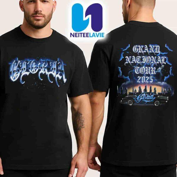 Кендрик Ламар Gloria Grand Nation Tour 2025 Мерч Двусторонняя унисекс футболка Унисекс футболка XL