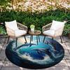 Dolphin pattern round rug,Carpet Rug for Living Room Bedroom Sofa Playroom Decor,Non-slip Floor Mat,Holiday Gifts and Birthday Gifts