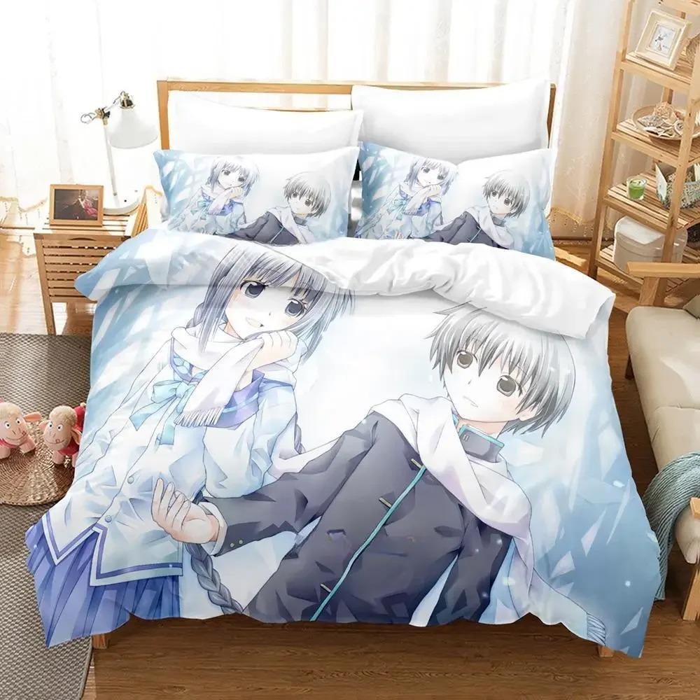 New Bungaku Shoujo Bedding Set Single Twin Full Queen King Size Bed Set Adult Kid Bedroom Duvet Cover Sets Kawaii Bed Sheet Set