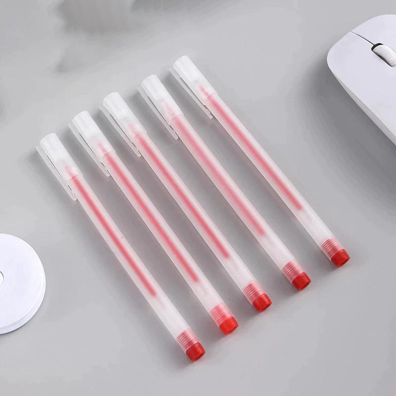 1/10 Pezzi Penna Gel Extra Fine 0.5mm Scrittura Esame Penna Nera Blu Rossa Studenti Cancelleria Ufficio Carbonio per Affari